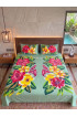 Hand Painted Rayon Bedsheet Set King Size Hand Painted Rayon Bedsheet Set King Size